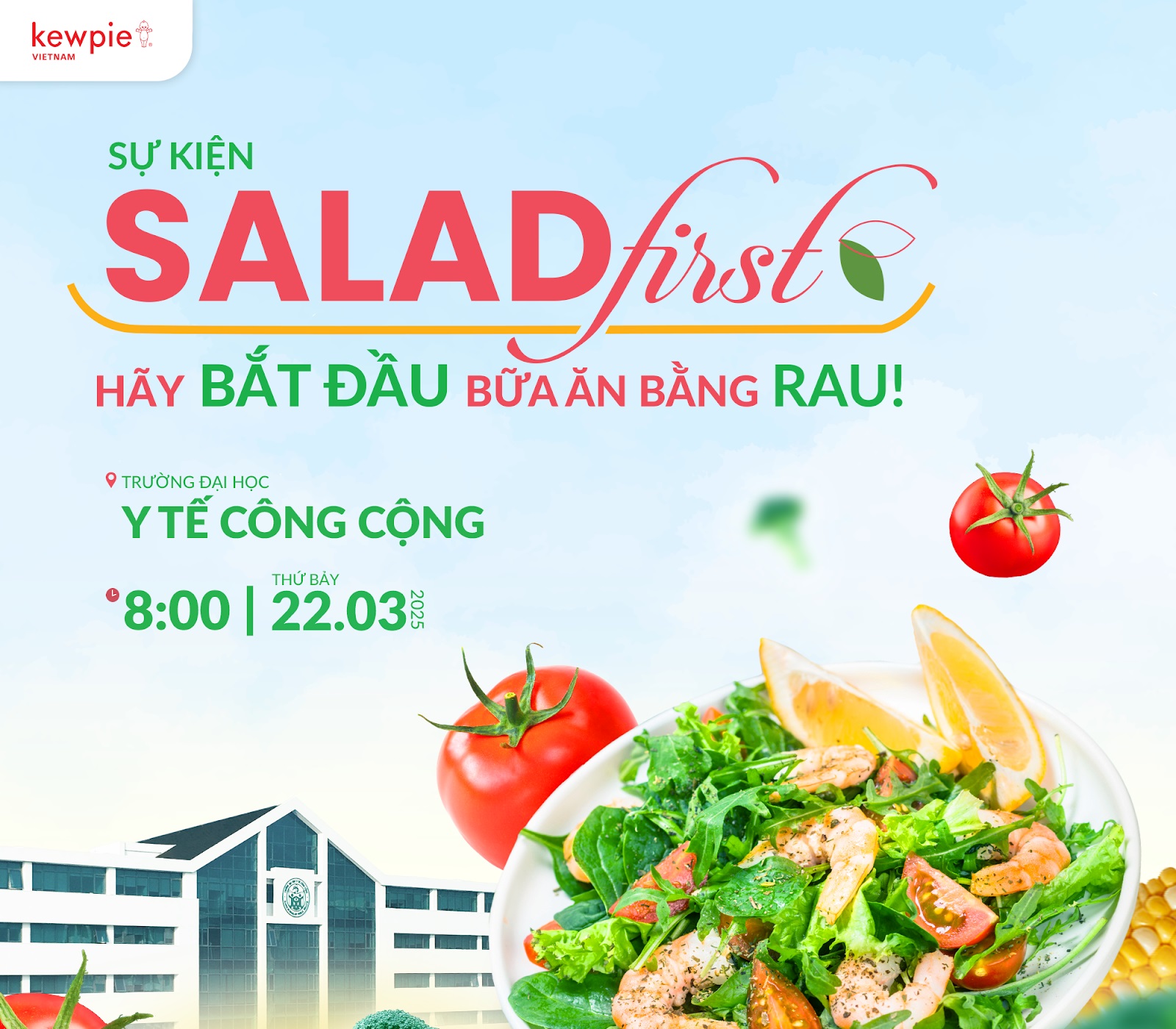 SỰ KIỆN “SALAD FIRST” CHÍNH THỨC ĐẾN TRƯỜNG  ĐẠI HỌC Y TẾ CÔNG CỘNG HÀ NỘI