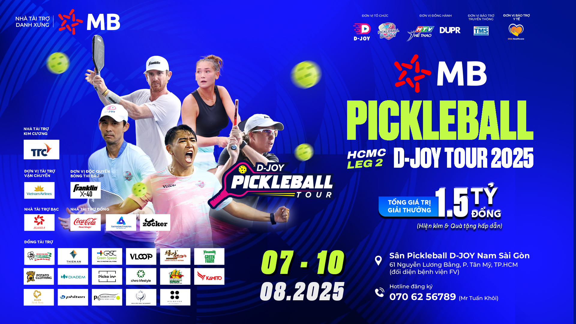 KHAI MẠC GIẢI MB PICKLEBALL D-JOY TOUR 2025 – HCMC LEG 2